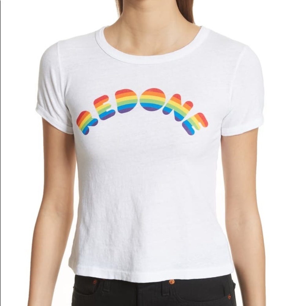 Re/Done Rainbow Tee
